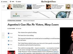 buitres: para el ny times, la justicia de ee.uu. se excedio en sus facultades buitres: para el ny times, la justicia de ee.uu. se excedio en sus facultades