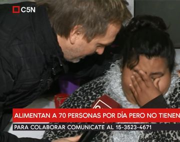 Nosotros somos grandes y nos aguantamos el hambre, contó la mujer a C5N