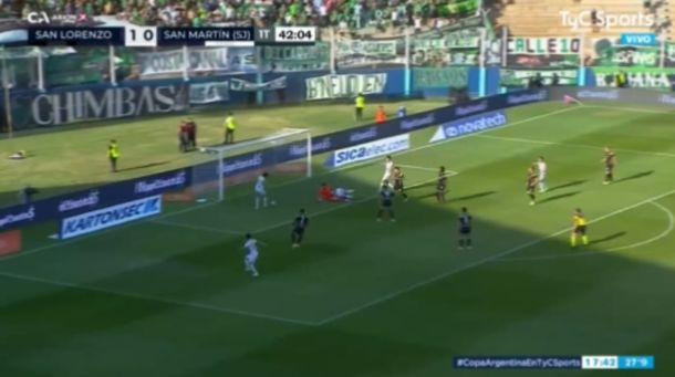 Polémica en Copa Argentina: el gol que le anularon a San Martín (SJ) ante San Lorenzo