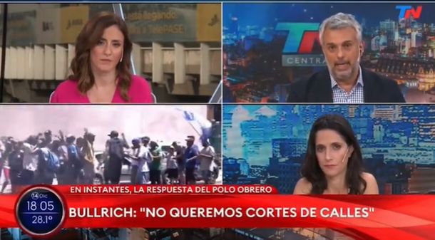 El fuerte descargo de un periodista de TN contra Patricia Bullrich: Ella también cortaba calles