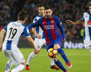 El argentino se cansó de desparramar rivales en el clásico ante Espanyol de la última fecha española