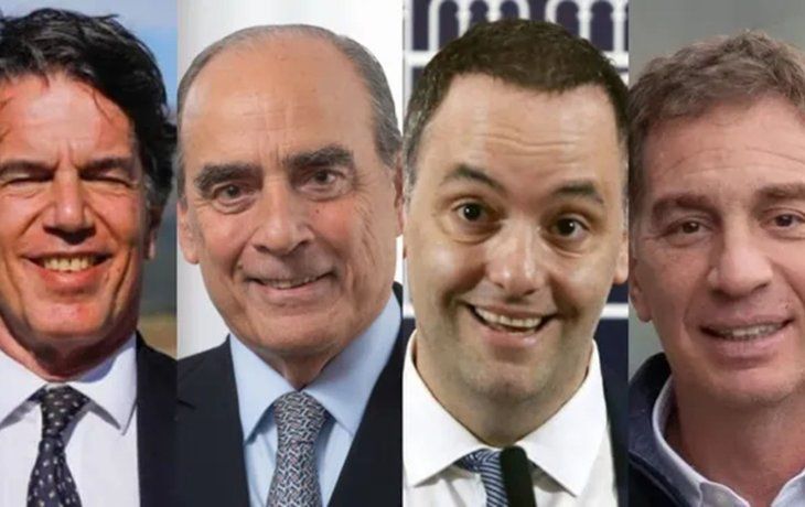 Nicolás Posse, Guillermo Francos, Manuel Adorni y Diego Santilli