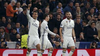 El brasileño Casemiro celebra su golazo ante Nápoli El brasileño Casemiro celebra su golazo ante Nápoli