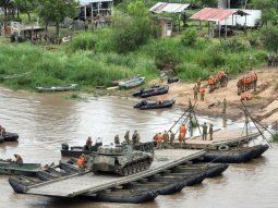 Intensa búsqueda de un soldado que cayó al río Paraná durante un ejercicio militar