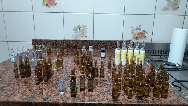 Las drogas halladas en el domicilio del fallecido. Las drogas halladas en el domicilio del fallecido.