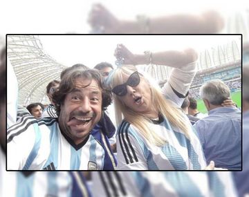 Susana y todos los famosos en la tribuna argentina