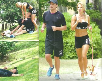 La mejor personal trainer: Jésica Cirio entrena a Martín Insaurralde