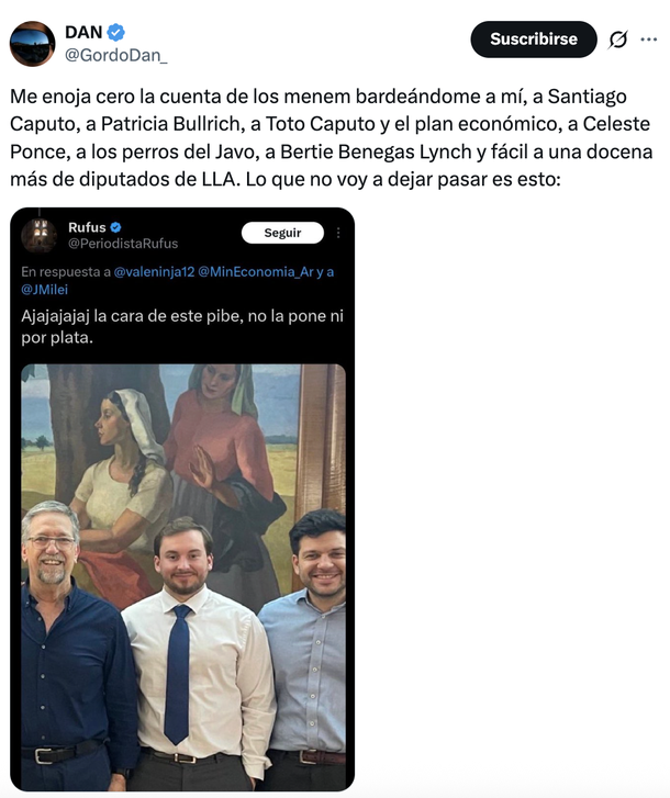 La interna digital libertaria sumó un capítulo, con Martín Menem como el principal apuntado. La interna digital libertaria sumó un capítulo, con Martín Menem como el principal apuntado.