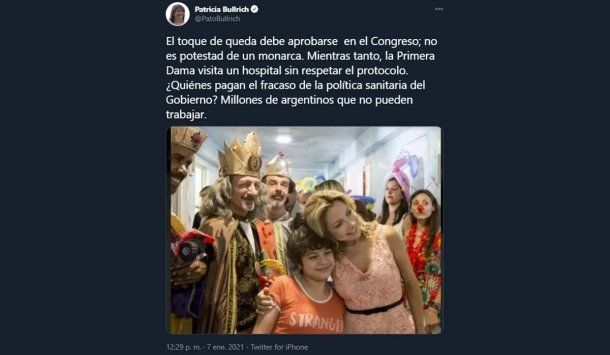 Patricia Bullrich, enojada con Fabiola Yañez por una foto de 2020