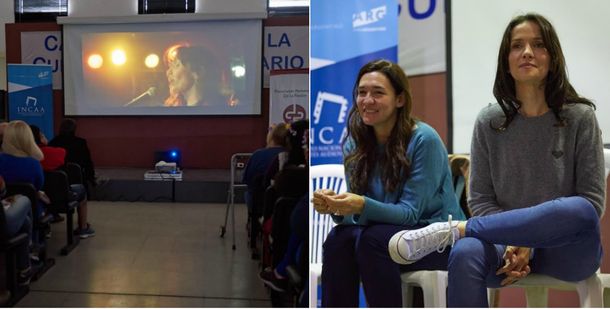 Natalia Oreiro visitó la cárcel de mujeres y proyectaron Gilda