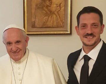 El papa Francisco junto a su sobrino, José Bergoglio.
