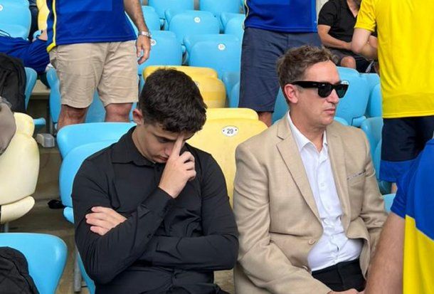 Federico Beligoy, presente para alentar a Boca en la Copa Libertadores