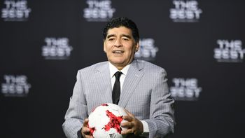 Maradona, durante la gala de los premios The Best Maradona, durante la gala de los premios The Best