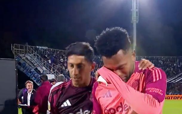 Miguel Borja se retiró lesionado y llorando ante Gimnasia, en la previa al Superclásico