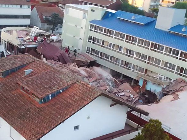 Así quedó Dubrovnik, el hotel que se derrumbó en Villa Gesell