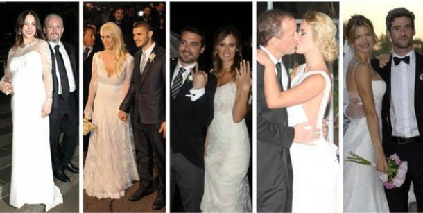 El ranking de los casamientos de los famosos