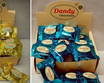 Los productos Bocadito Marroc y Bocadito de Dulce de Leche, de la marca Dandy Chocolate.