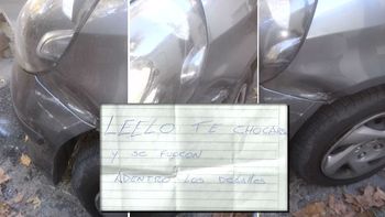 #testigosolidario vio un accidente y dejo una nota: te chocaron y se fueron #testigosolidario vio un accidente y dejo una nota: te chocaron y se fueron