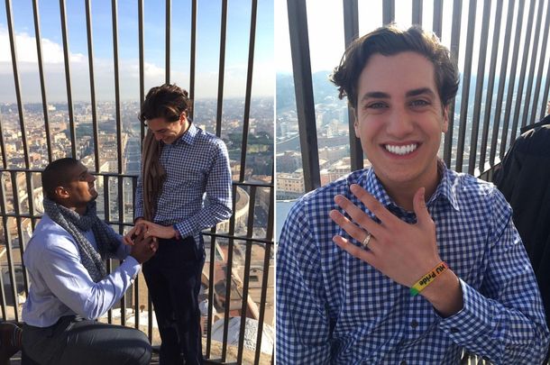 El primer jugador gay de la NFL le pidió matrimonio a su novio en el Vaticano