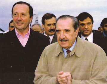 Antonio Berhongaray con Raúl Alfonsín