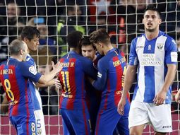 Con dos goles de Messi, el Barcelona le ganó al Leganés Con dos goles de Messi, el Barcelona le ganó al Leganés