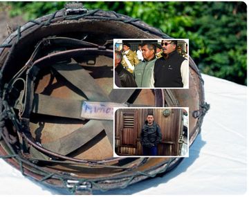 Un ex combatiente se reencontró con su casco
