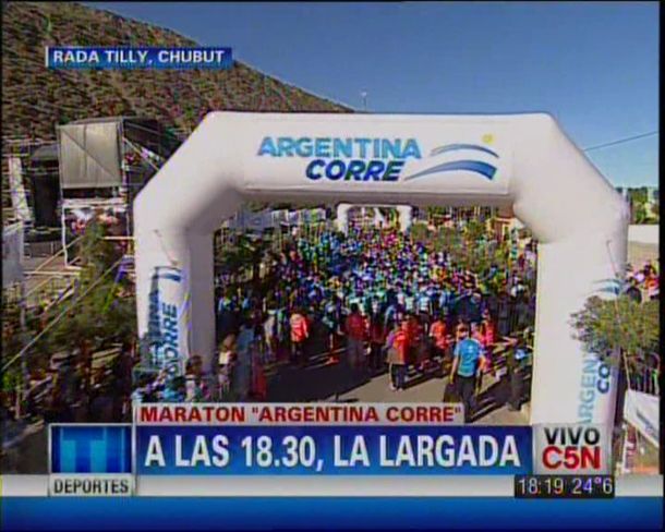 Se largó la maratón Argentina Corre en Rada Tilly