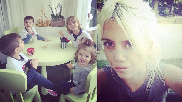 El reencuentro de Wanda Nara con sus hijos