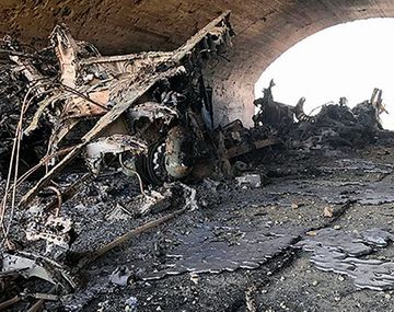 Así quedó la base militar bombardeada