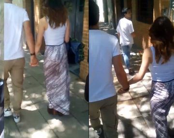 Lali Espósito y Mariano Martínez pasean juntos de la mano