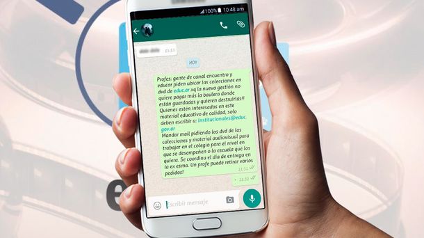 El mensaje en WhatsApp que alerta sobre la desaparición del archivo de Canal Encuentro