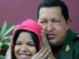 Hugo Chávez y su hija, María Gabriela