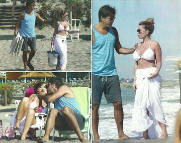 Flor Peña y su novio