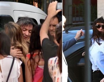 Máximo y Florencia Kirchner llegando a Comodoro Py