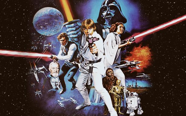 Poster del Episodio IV de la primera trilogía de Star Wars