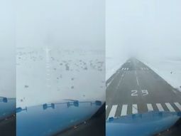 Impresionante aterrizaje en la nieve Impresionante aterrizaje en la nieve