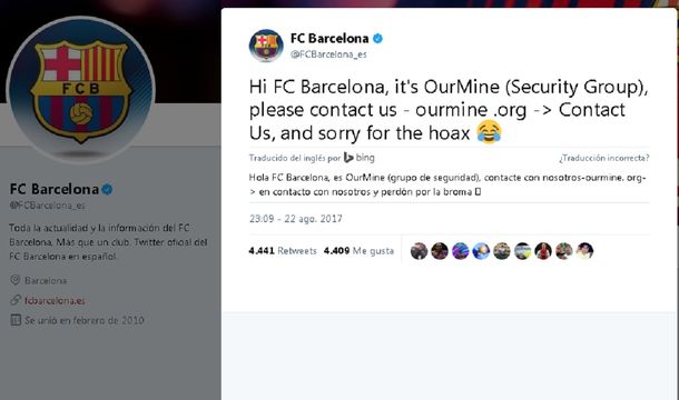 Así anunciaban que los habían hackeado
