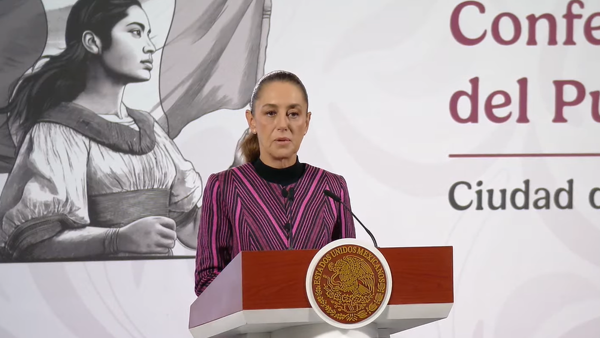 Claudia Sheinbaum en la Mañanera de este miércoles.
