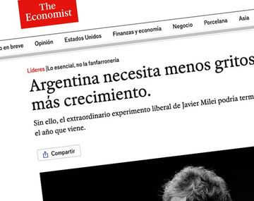 El título que The Economist le dedica a Javier Milei.