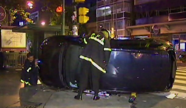 Choque y vuelco en San Juan y Boedo deja dos heridos