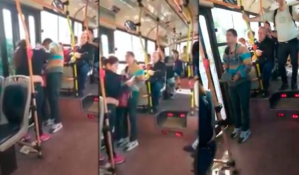 La mujer escrachó y golpeó al ladrón que intentó sacarle el celular