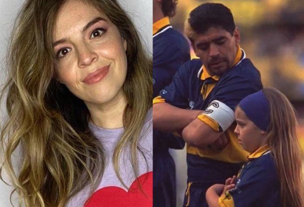 Dalma Maradona reveló la divertida anécdota detrás de una foto junto a Diego en la Bombonera: Cambiá la cara