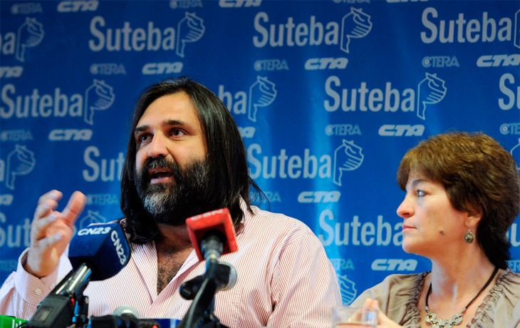 Roberto Baradel, titular de Suteba, uno de los gremios que paran