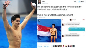 te queres matar: el hombre que ignore en tinder le acaba de ganar a phelps te queres matar: el hombre que ignore en tinder le acaba de ganar a phelps