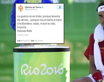 El polémico tuit que el Ejército español le dedicó a Nadal y tuvo que borrar