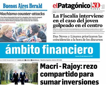 Tapas de diario del 24 de febrero de 2017