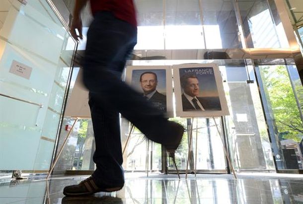 Elecciones Francia - Hollande y Sarkozy
