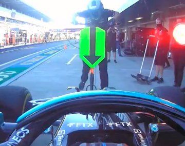 Fórmula 1: Hamilton no frenó a tiempo y casi atropella a un mecánico