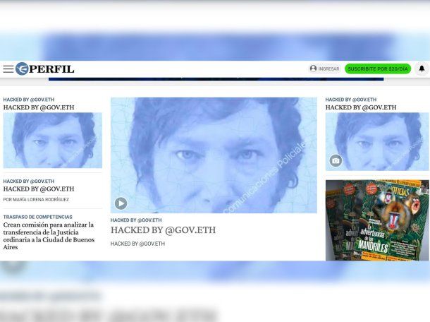 Hackearon la portada del diario Perfil: Que se jodan los judíos