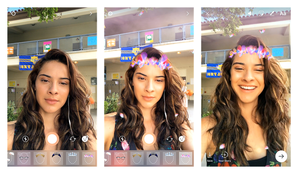 Instagram agrega filtros para selfies